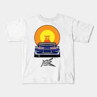 toyota supra a80 lowered blue Kids T-Shirt